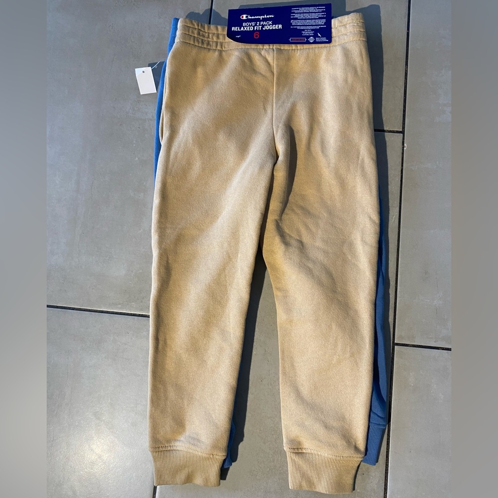 Champion Kids Blue Joggers with Logo Size 6